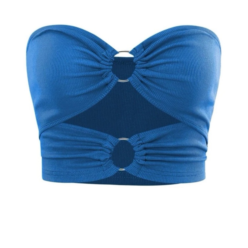 SHEIN ICON O-ring Linked Cut Out Tube Top